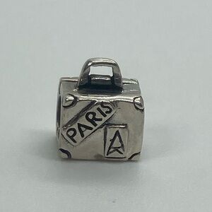 Persona 925 Sterling Silver Paris Travel Suitcase Design Charm Bead